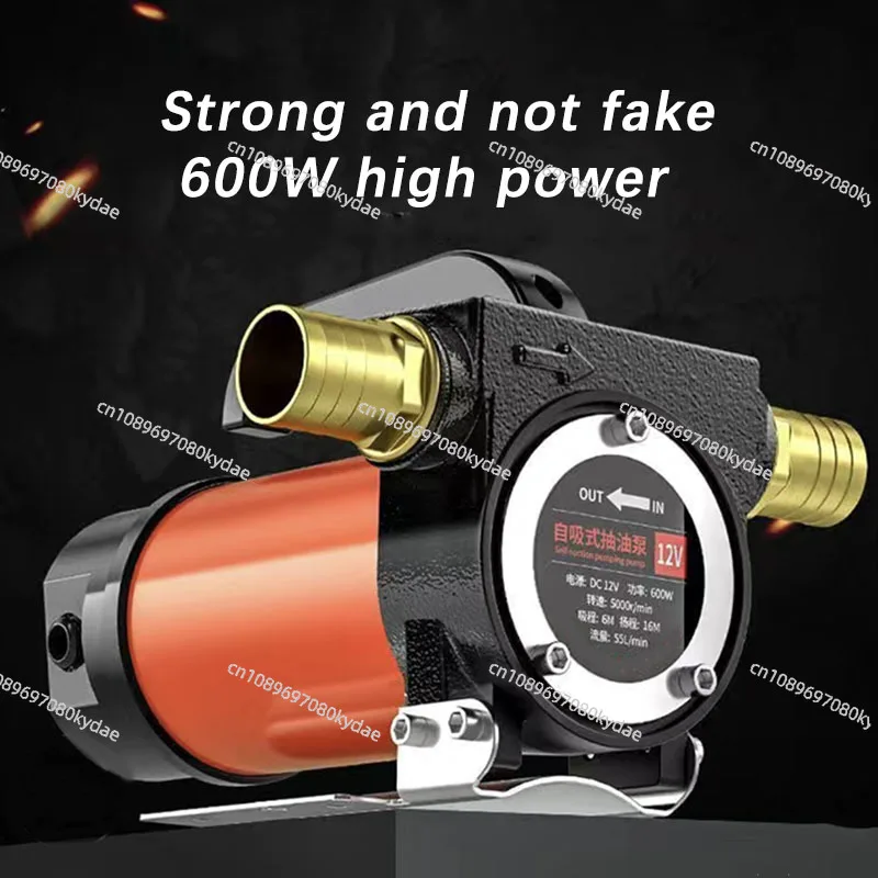 Self-Priming Oil Pump New 12v24v220v Water Pump Household Diesel Pump 600W High Power