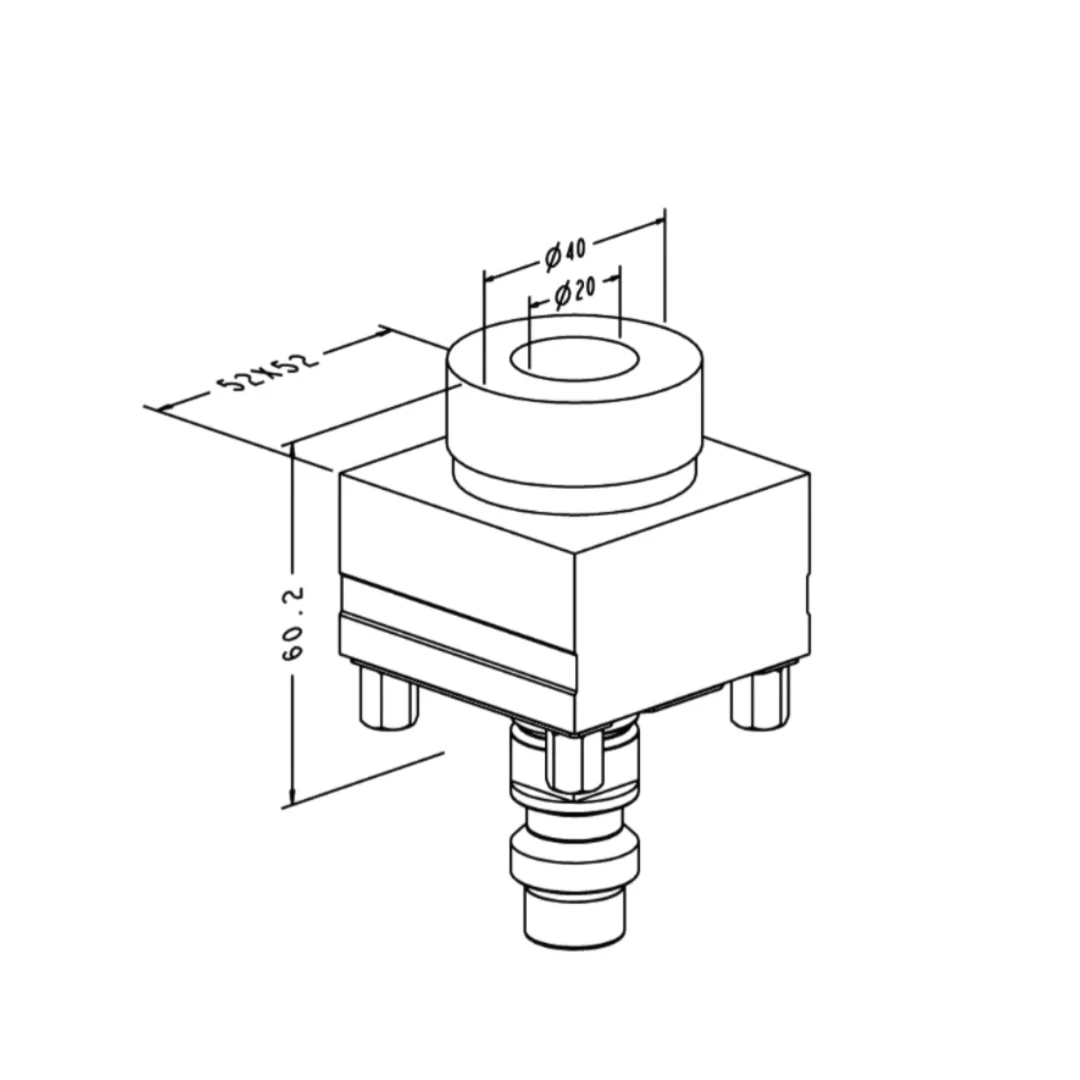 ER-008617 CNC Gauging Pin 0.002mm Stainless Steel ITS 50 Circle & Square Chuck Datum Alignment