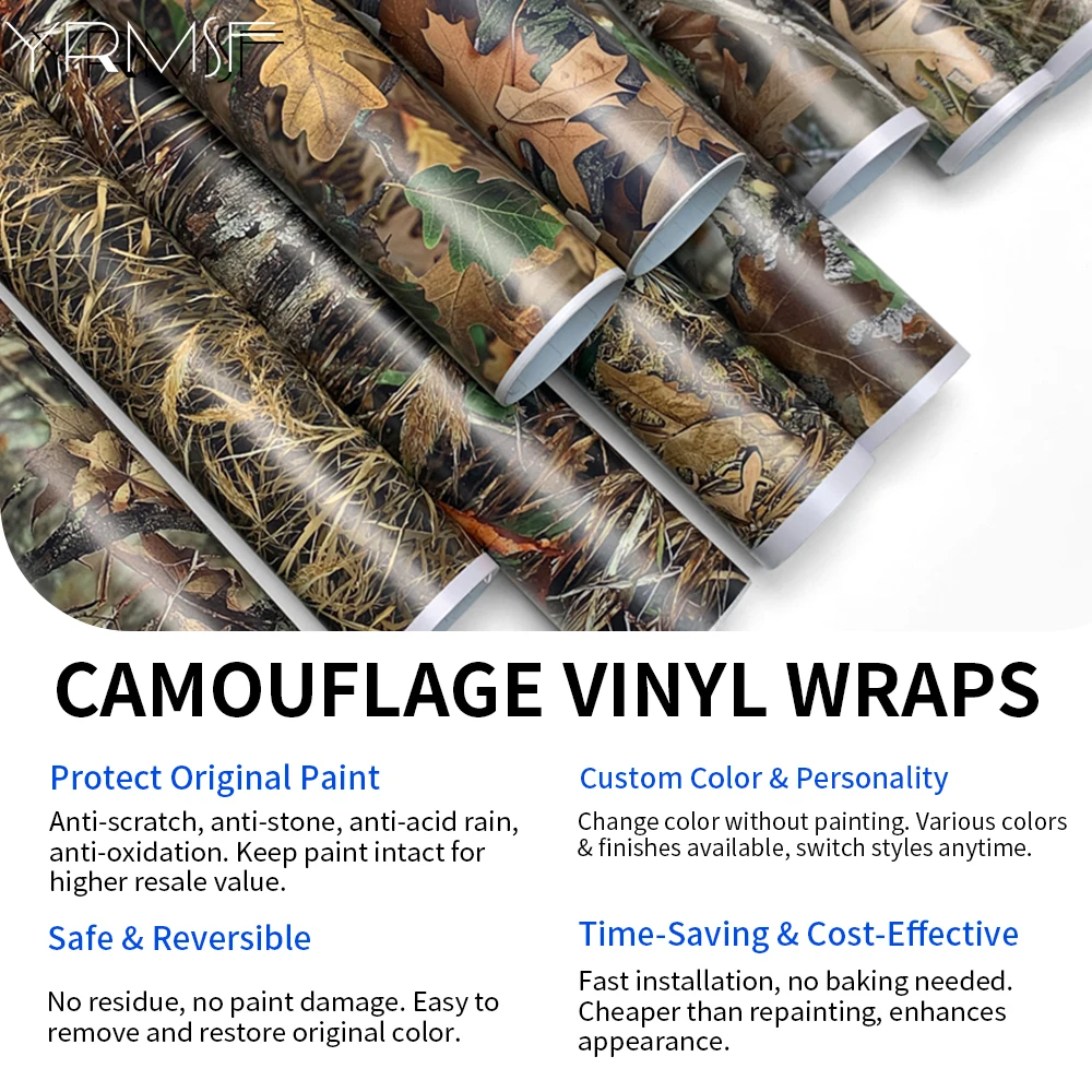 

Automotive Vinyl Wrap Waterproof Self-adhesive Car Cover Leaf Camouflage Vinyl for Motorcycle Car Wrapping Film Sticker Covering