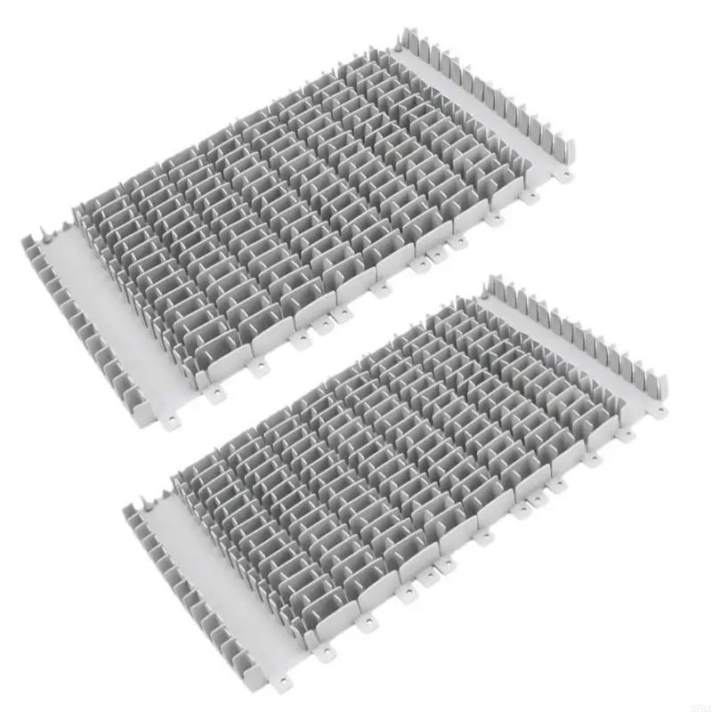 Pool Cleaner Replacement Part Set for Routine Maintenance, 2 Piece Gray Ribbed Panel with Mounts, Molded Plastic 87HA