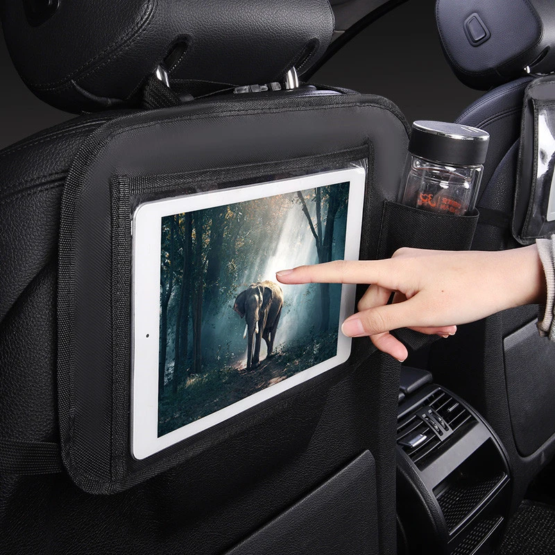 سيارة المقعد الخلفي آي باد تخزين حقيبة للحمل أكسفورد السيارات المقعد الخلفي حامل الكأس مع السنانير حامل الهاتف المحمولة مشغل ديفيدي حامل