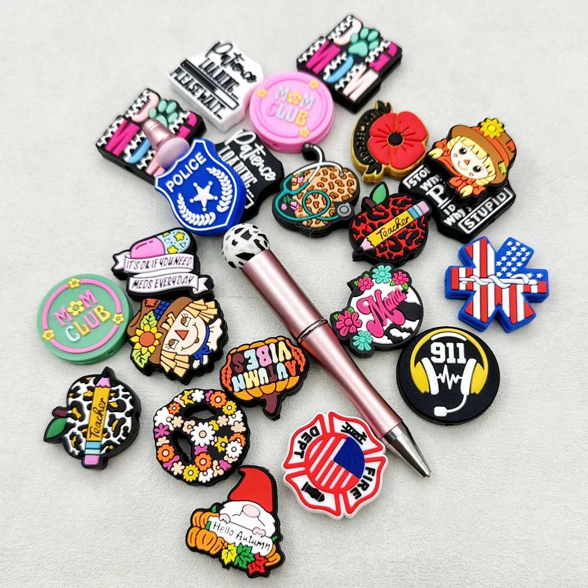 10PCS Silicone Beads Focal Silicone Beads DIY Pen Nipple Chain Jewelry Pendant Accessories Silicone Beads Creative Diy Gifts