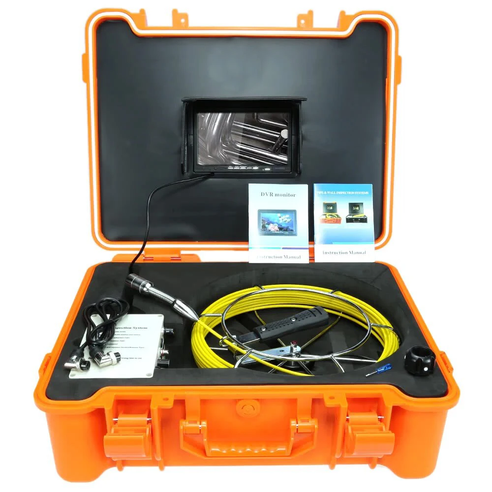 

1000TLV 23mm Lens IP68 Industrial Endoscope 7" Monitor 20M Cable Sewer Inspection Camera System