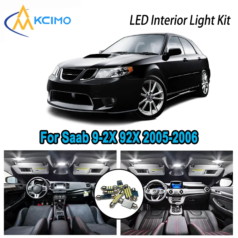 

High-Quality LED Interior Kit for Saab 9-2X 92X 2005-2006 Bright Premium Error-Free Dome Map Trunk Automotive Lamps