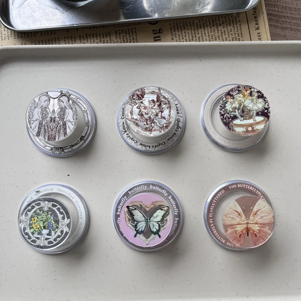 

Light Luxury Shell Pattern Butterfly MagSafe Magnetic Suction Bracket Men and Women Retractable Mobile Phone Airbag Bracket