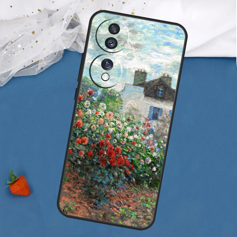 حافظة كلود مونيه جاردن لوتس بريدج لهاتف هونور ماجيك 7 5 6 لايت برو هونور 200 400 50 70 90X8 X9 X8a X8b X9a X9b X9c #3