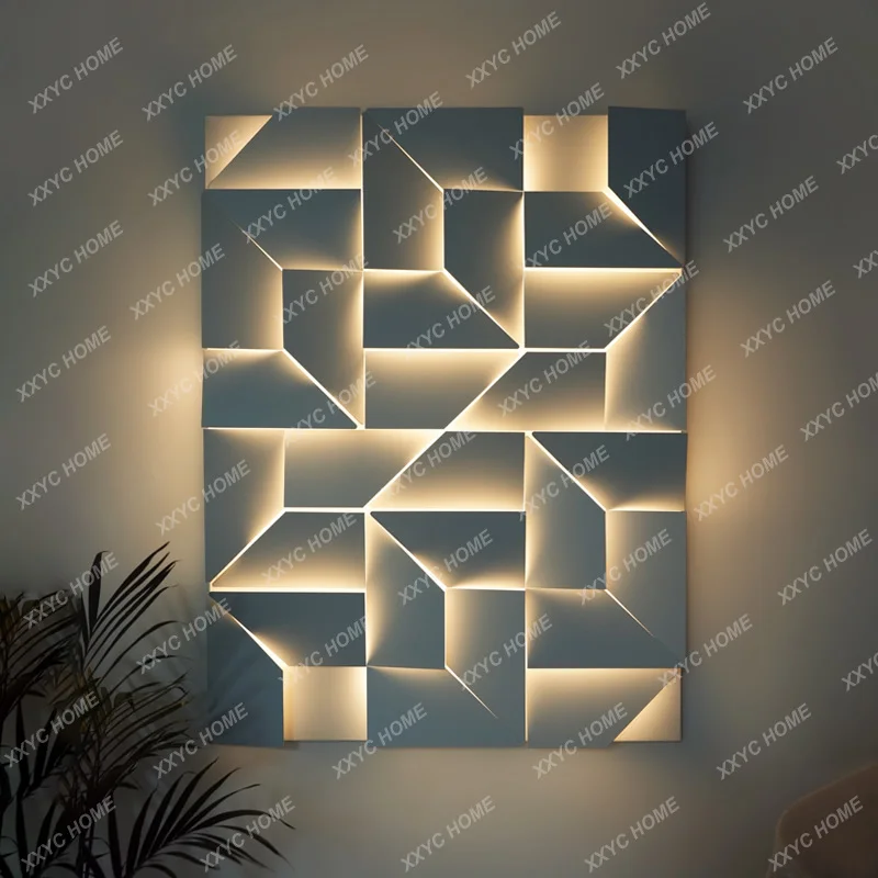 

Living room background wall art wall lamp simple bedroom bedside foyer entrance aisle decorative mural lamp
