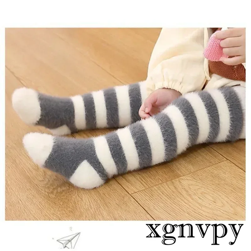 Winter Thick Warm Plush Baby Stockings Super Soft Knee High Socks for Newborn Infant Toddler Boys Girls Long Socks 0-3years Old