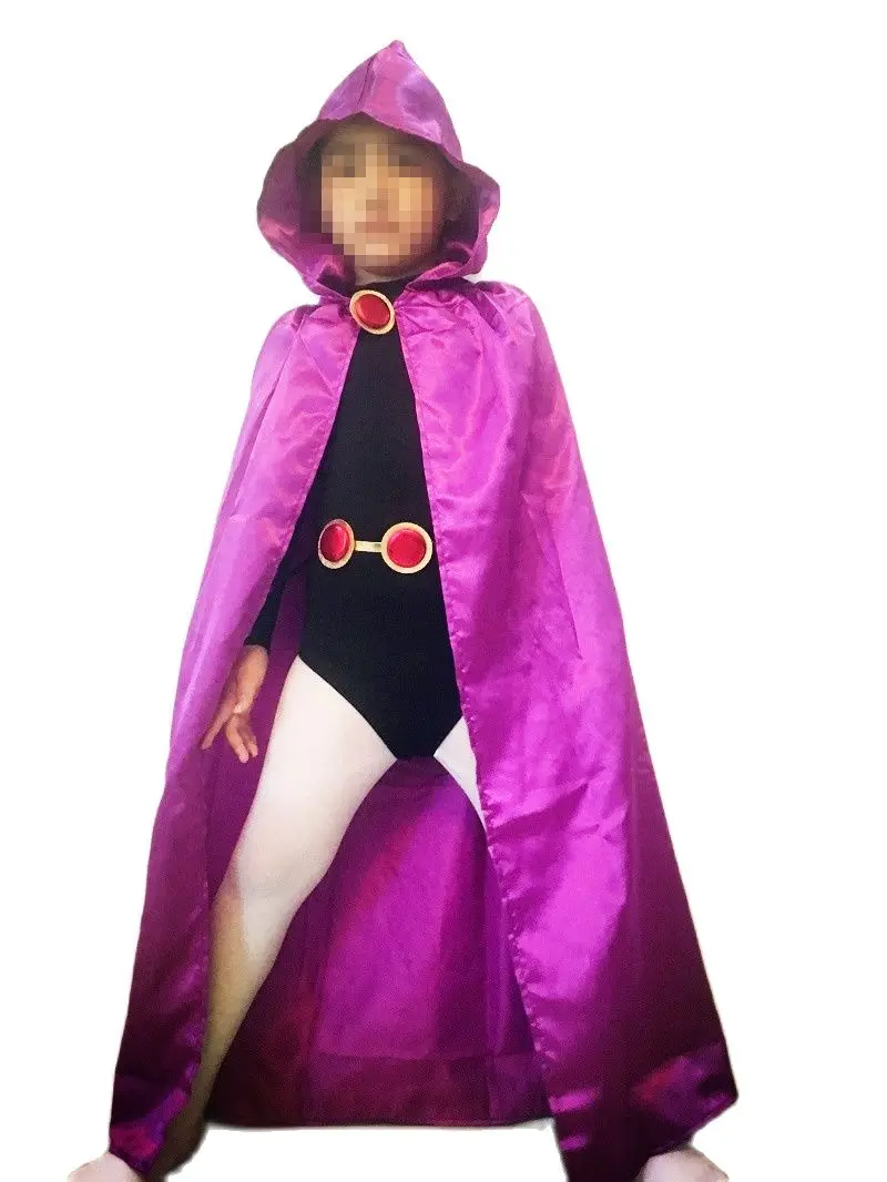 Deluxe Girls Carnival Dress Up Kids Dionysia Teen Titan Raven Cosplay Costumes Adult Halloween Birthday Party Costume 4pcs/1set