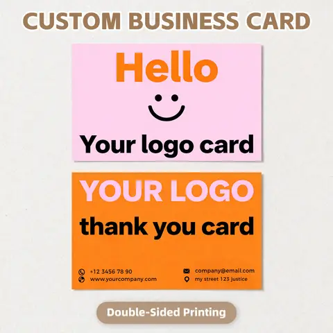 Bilashmart Custom Business Cards with Pictures Personalized Business Cards 50-500Pcs Thank You Cards for Wedding Invitations Postcards