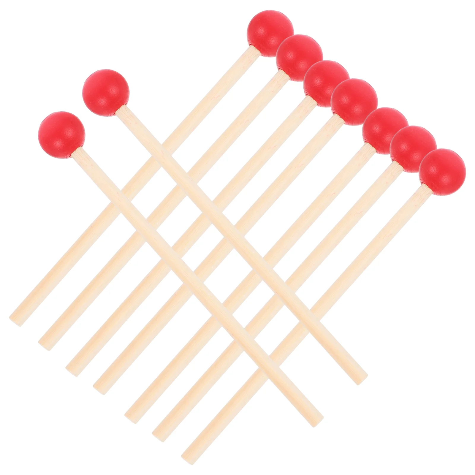 

12 Pcs Durable Mallet Percussion Accessory with Wood Handle Instrument Supply Musical Tools Toy