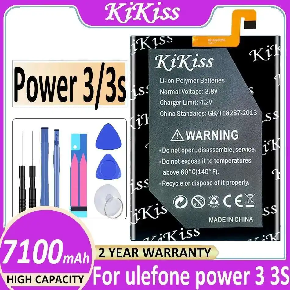 

Mobile Phone Battery 7100Mah For Ulefone Power 3 3S Power3 High Capacity