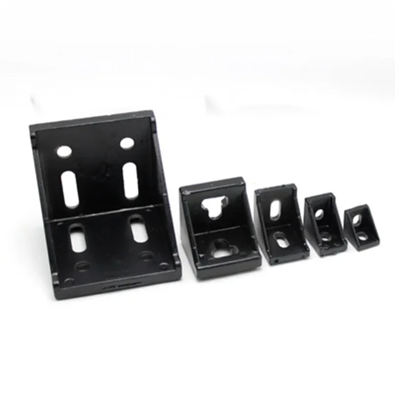 2020 2028 3030 4040 4080 6060 8080  Black Thickening Aluminum Profile Connector CNC Router  Corner Bracket