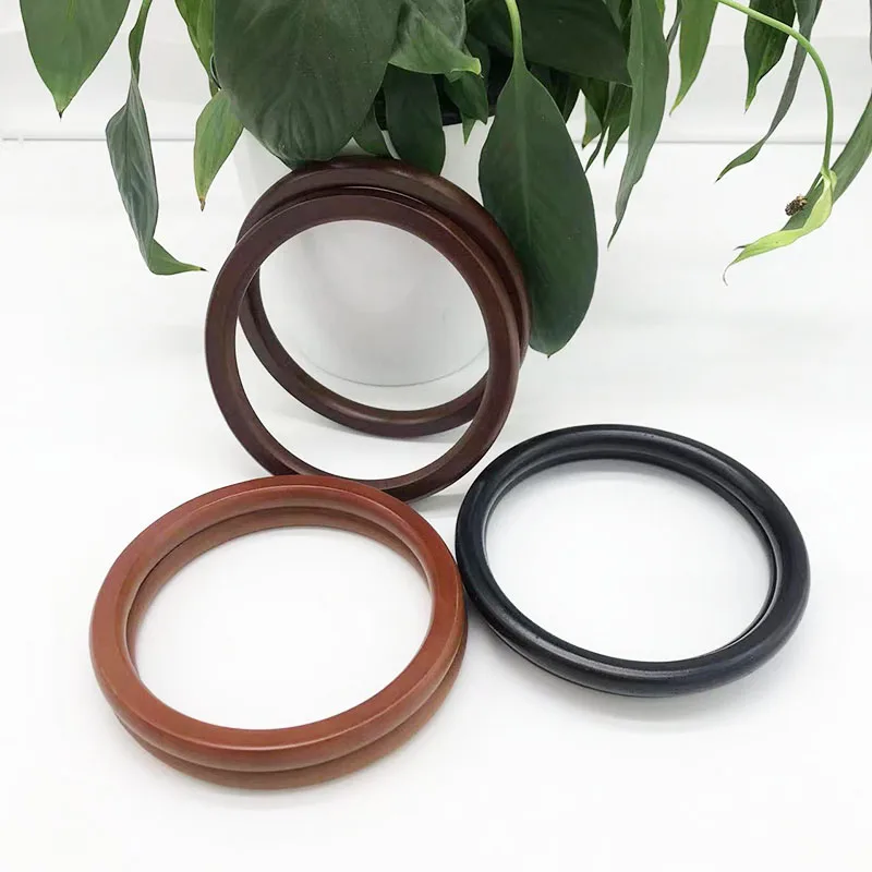 2pcs 13.5cm Wooden Round Bag Handles - DIY Handmade Bag Accessories for Shoulder Bags Purses and Handbags - Sturdy and Stylish