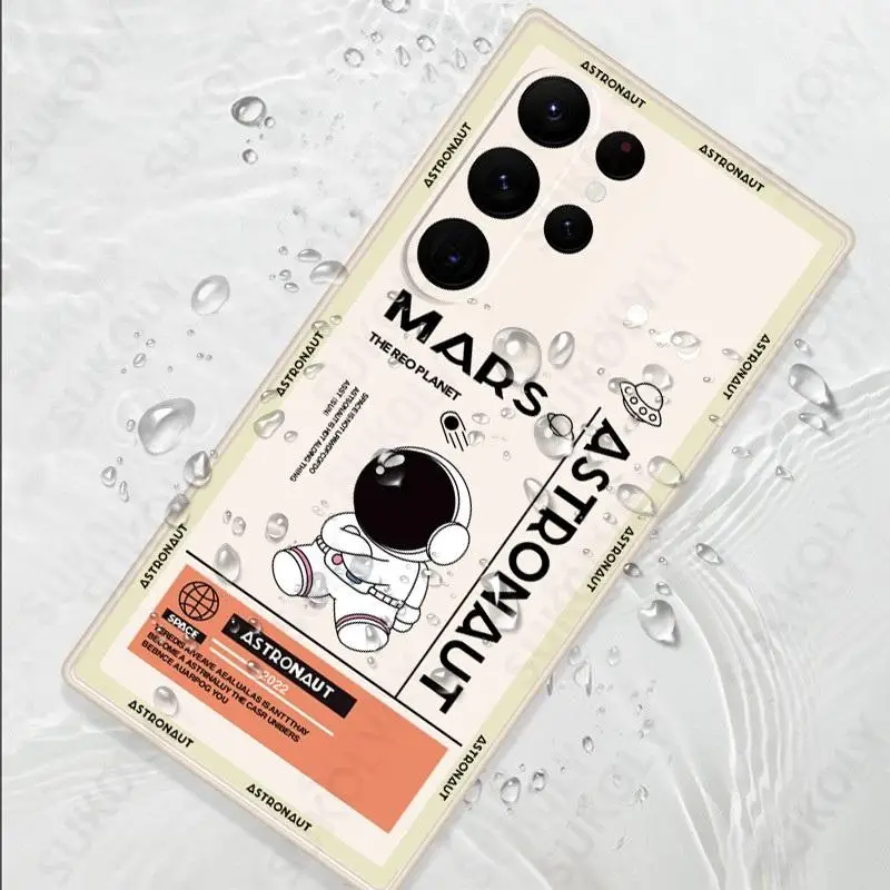 Cute Astronaut Space Case For Samsung Galaxy S26 S25 S23 S24 Ultra S25 FE A18 A57 A37 A17 A16 A56 A36 A55 A54 A26 5G Phone Cover