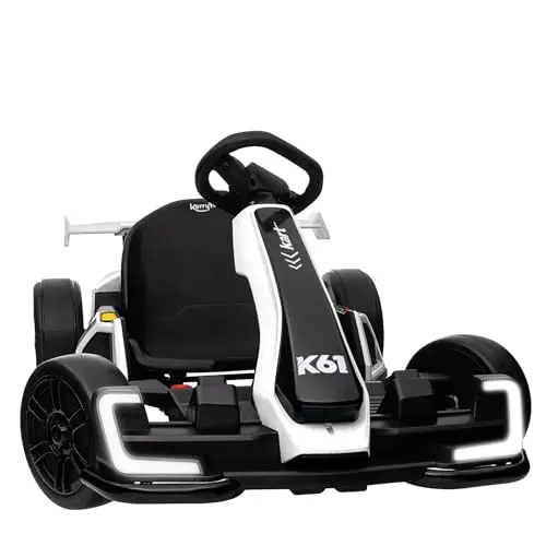KerryYoo K61 Go Kart Electric Drift Kart with Length Adjustable Seat, 24V Outdoor Ride on Toy with 4 Speed Mode, Crazy