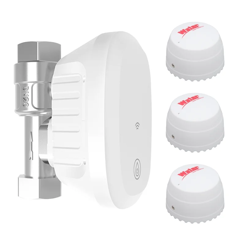 A43M Tuya Wifi صمام المياه استهلاك معدل التدفق متر الحياة الذكية كشف تسرب المياه إنذار ل Alexa Google