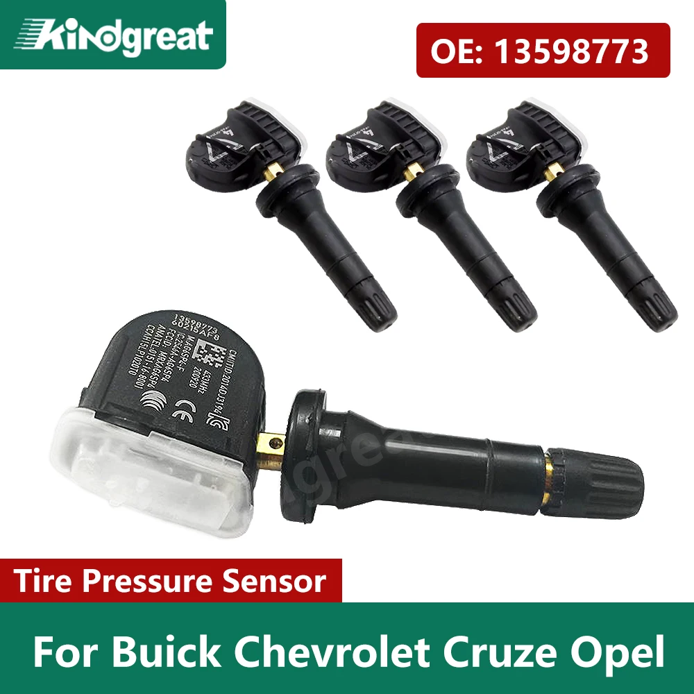 4PCS/Lot For Buick Chevrolet Cruze Opel 13598773 TPMS Tire Pressure Monitor Sensor