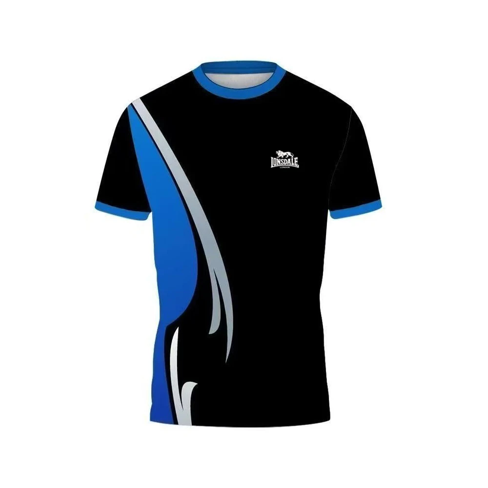 

2024 new LONSDALE sports men's T-shirt with men's print round neck casual breathable quick drying short sleeved top 3D printed