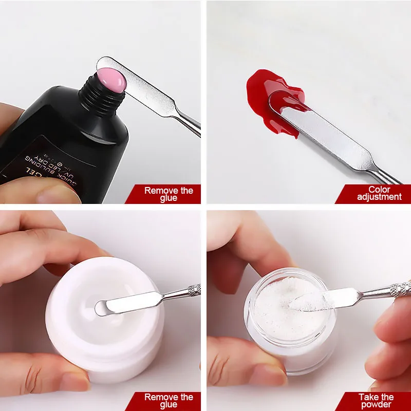 New 1/3PCS Nail Art Brushes Thin Manicure Brush Polygel French Nail Gradient Brush  2 in 1 Design Nail Gel Brush XJS01