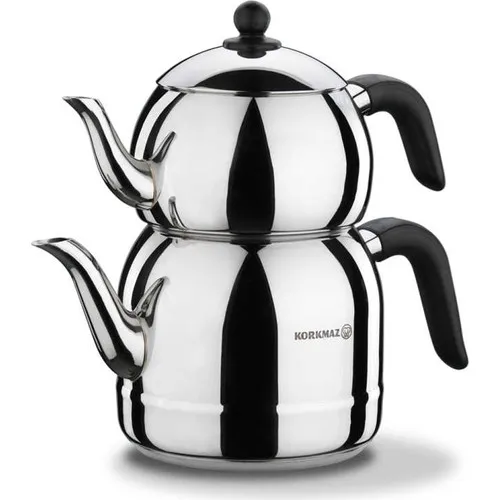 Korkmaz A194 Retro Teapot Set Black