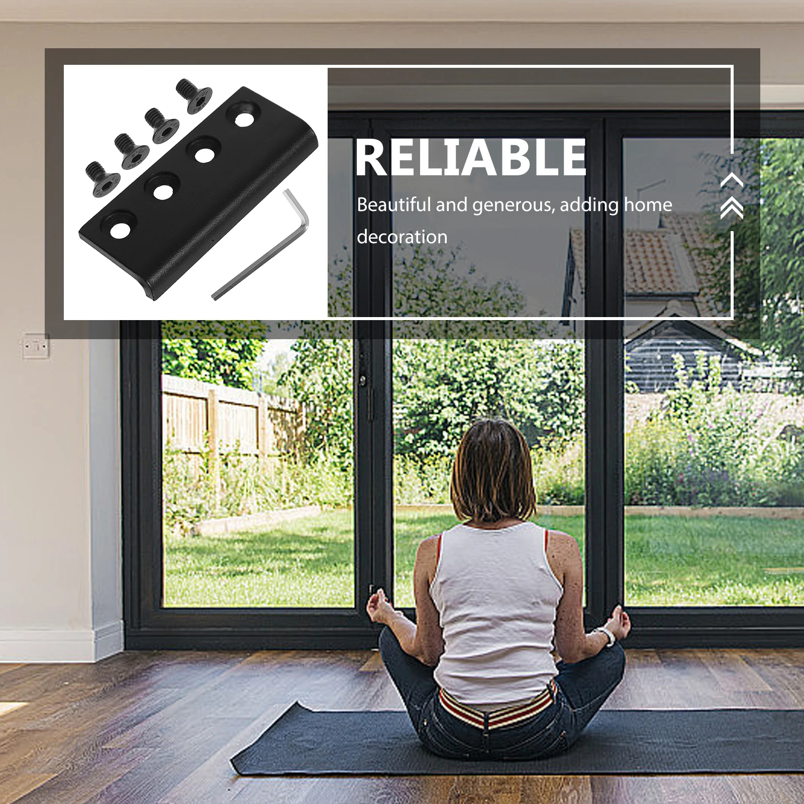 Barn Door Connector Replacement Parts Bottom Guide Spacer Steel Sliding Roller Hardware Smooth Operation Easy Install