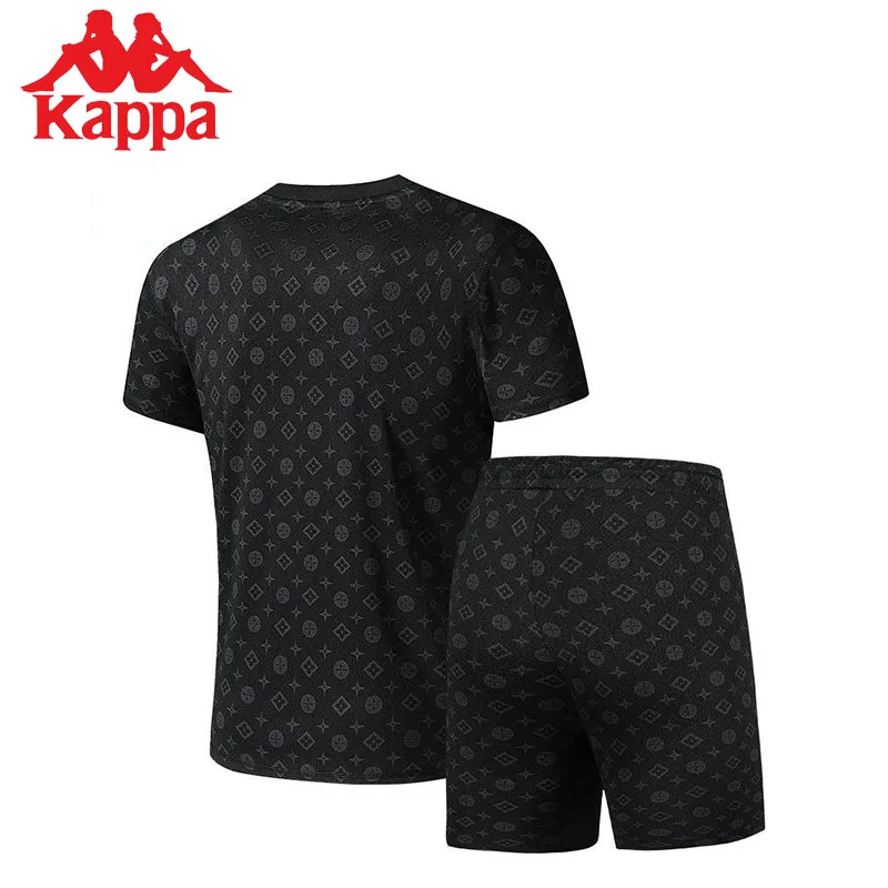 2025 Kappa Men's Summer Sports Suit Thin Fashion Brand Short Sleeve and Shorts Casual Suit Classic Prints Breathable T-shirt