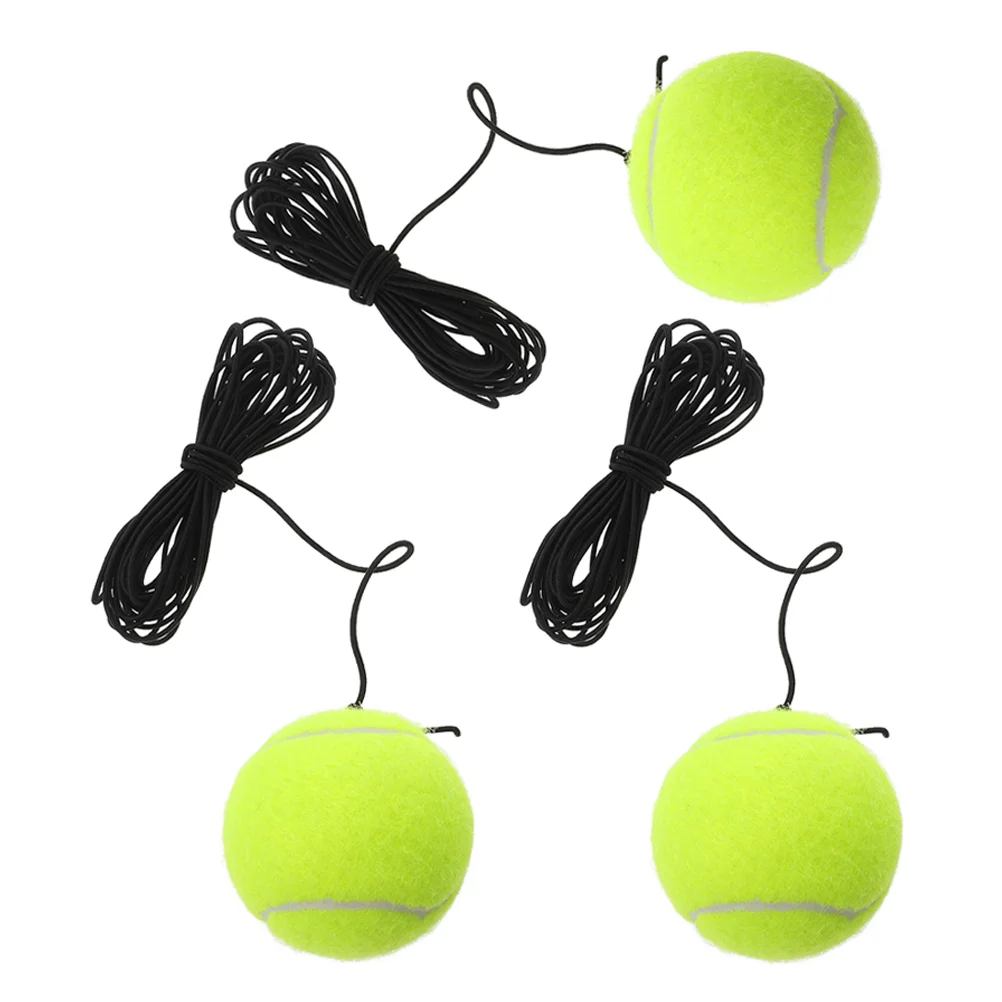 3 Pcs Tennis Trainer Balls Garage Parking Assistant Base Chemical Fiber Training Individual