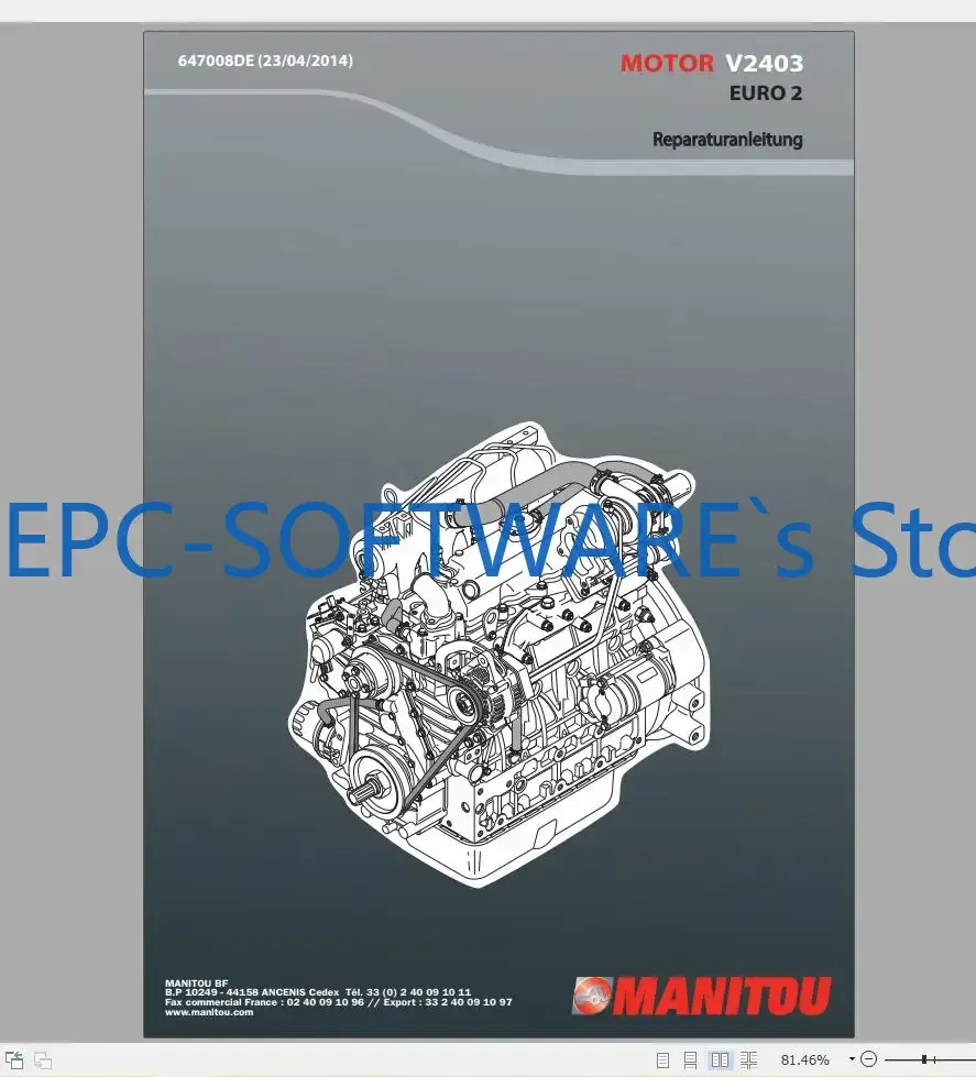 

EPC-SOFTWARE Manitou Machinery 2,72 ГБ PDF немецкий язык 2022, руководство по ремонту DVD