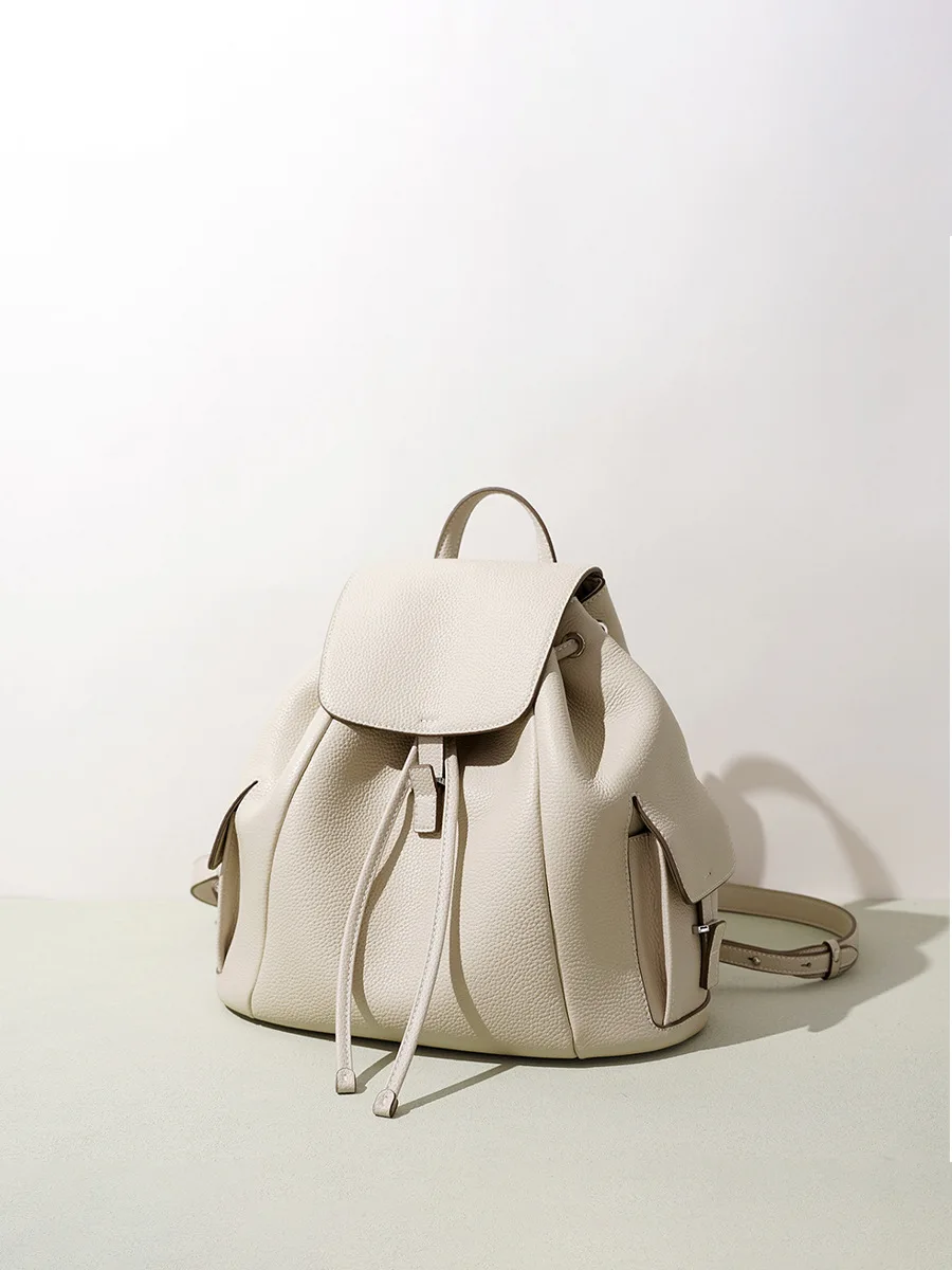 

Сумка-рюкзак FIRMRANCH: модная, универсальная, вместительная, из мягкой натуральной кожи, на шнурке, для путешествий и отдыха, легкий женский рюкзак