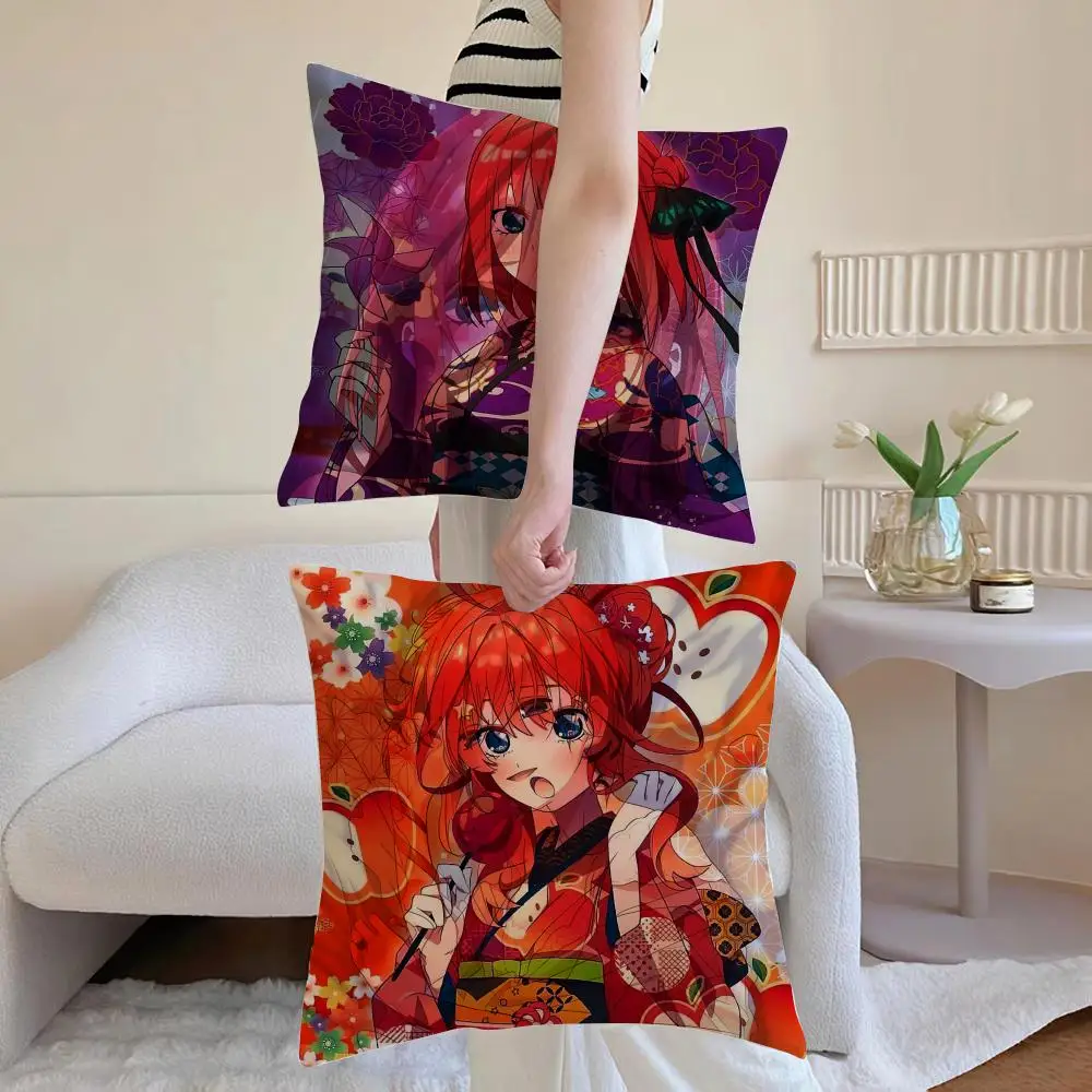 Taie d'oreiller à motif imprimé, housse de coussin pour salon, canapé et décoration de chambre à coucher, m-miku n-akano w-wafu