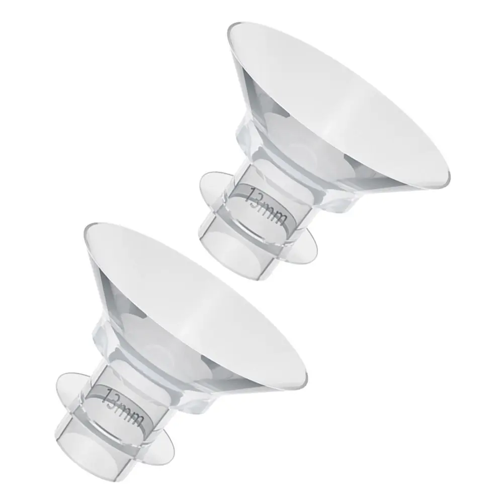 

2 шт. силиконовые вкладыши для фланцев молокоотсосов, гибкие сменные насадки для носимых электрических молокоотсосов, прозрачные, с удобным захватом