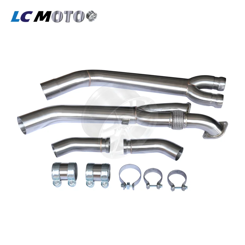Two Piece Design Midpipe For BMW G87 M2 Competition S58 3.0T 2023+ 304 Stainless Steel High Flow Exhaust Mid Pipe Upgrade