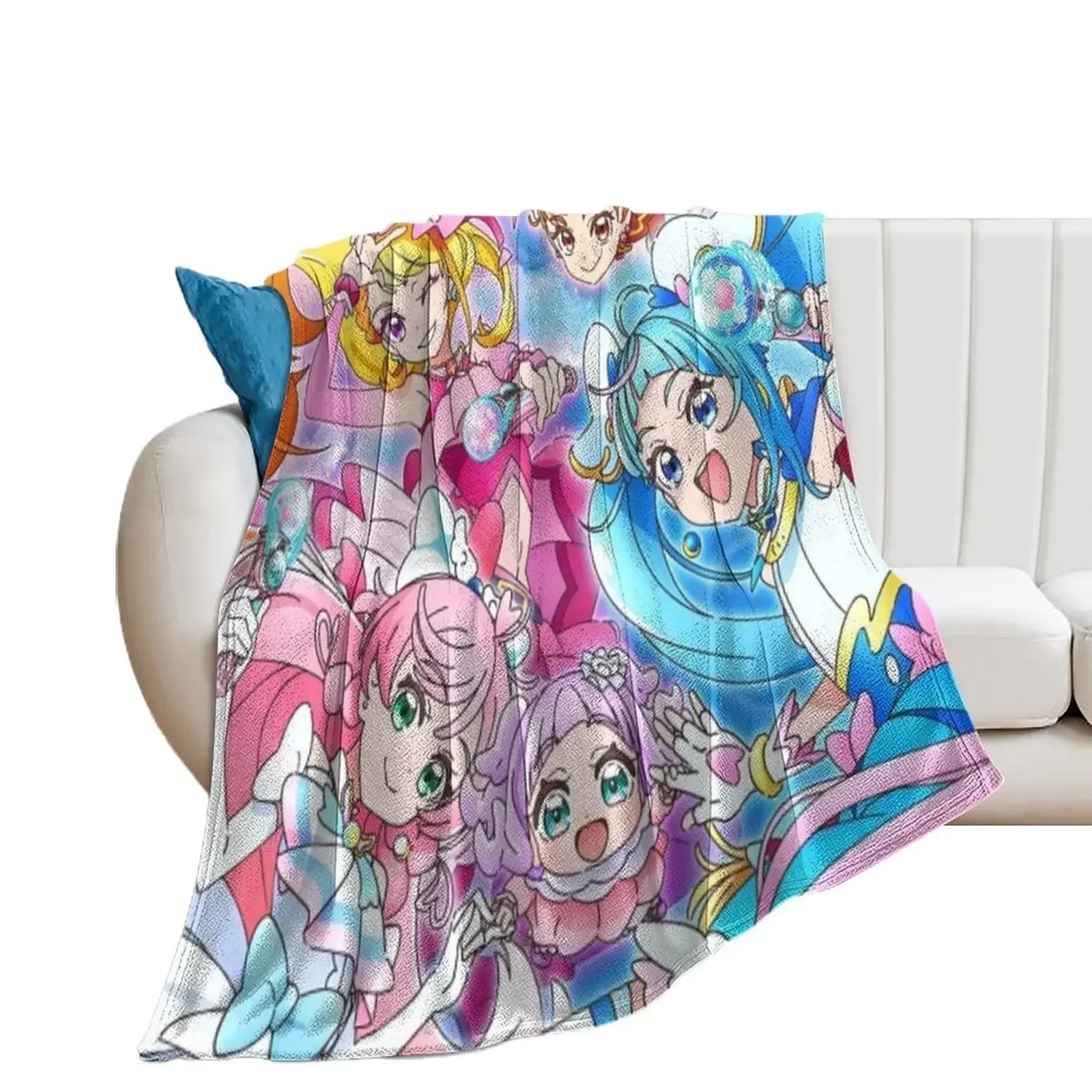 

Hirogaru Sky Precure - Cover Post Throw Blanket Decorative Beds Plaid Blankets