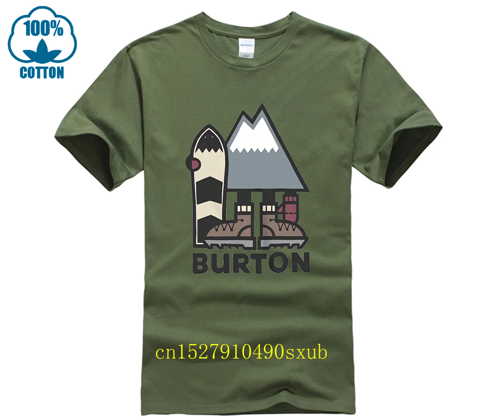 Burton Snowboards Hipster Tees Summer Mens T Shirt