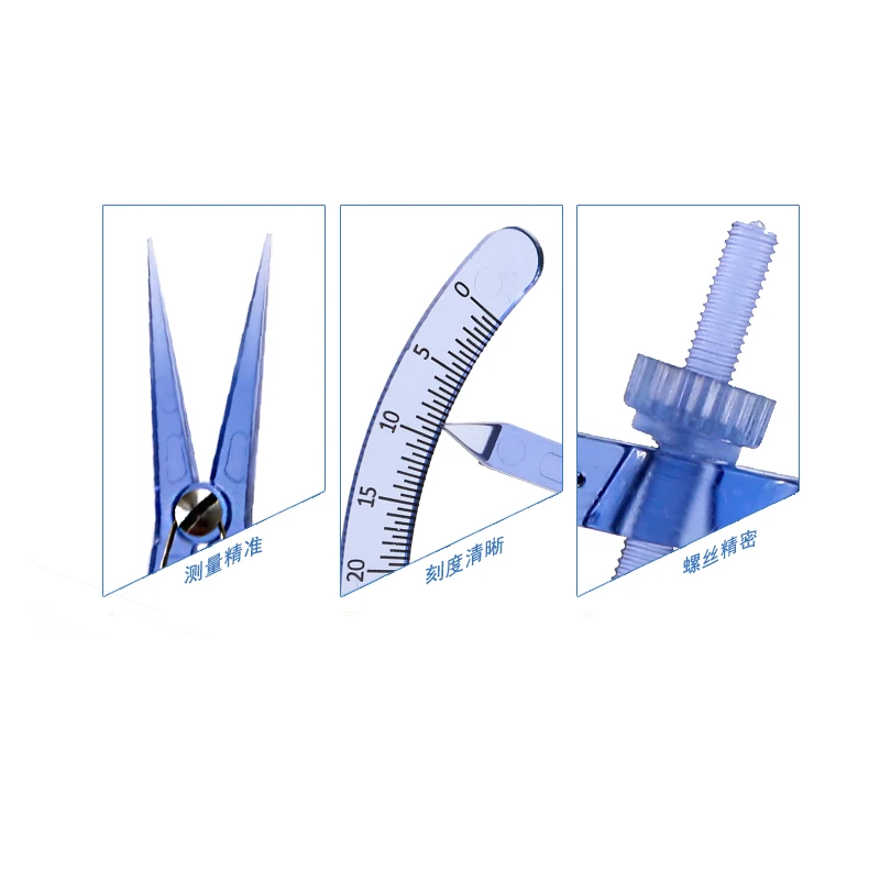 Double-eyelid plastic eye gage measuring device designer