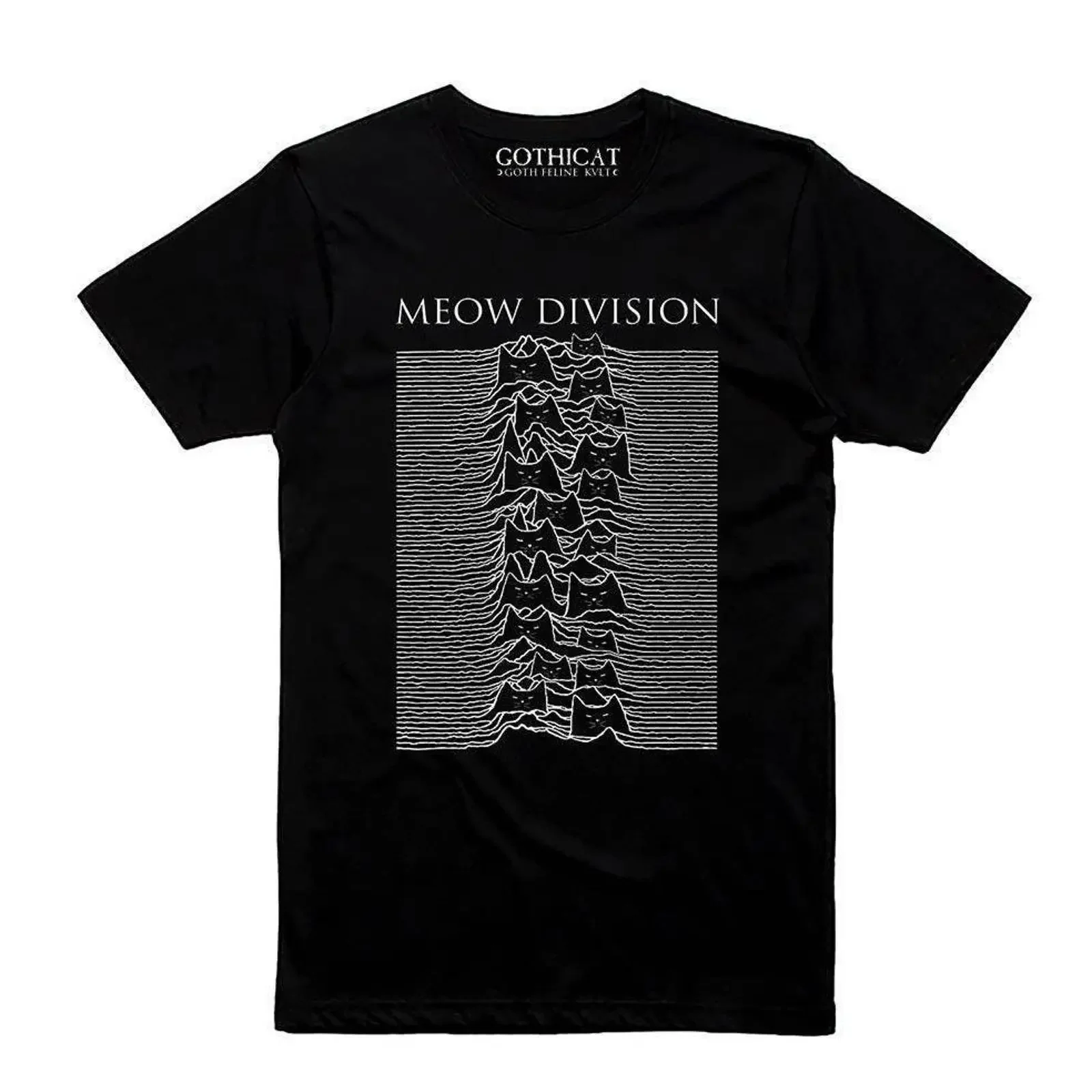 Meow Division T Shirt Tank Long Sleeve Sweater Tote Bag Pillow Man Woman cat lover Gothicat vintage Washed Stylish Slightly