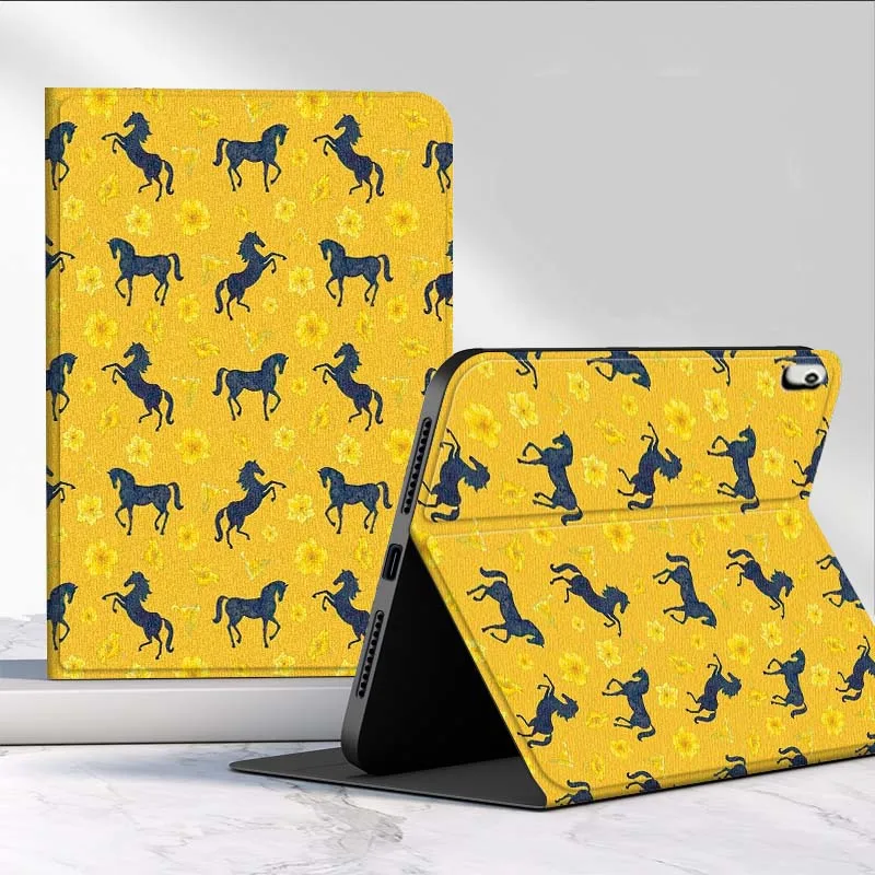 Yellow Horse Pattern For Lenovo Xiaoxin Pad Pro Tab M10 K10 Plus 3rd Y700 Gen 11 11.2 11.5 12.7 8.8 Inch Tablet Case