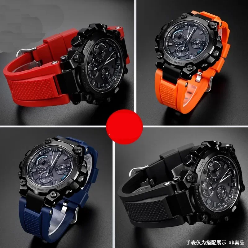 Modified Waterproof Resin Silicone Watch Strap For Casio G-SHOCK MTG-B3000 Watchband Quick Release Men Stainless Steel Bracelet