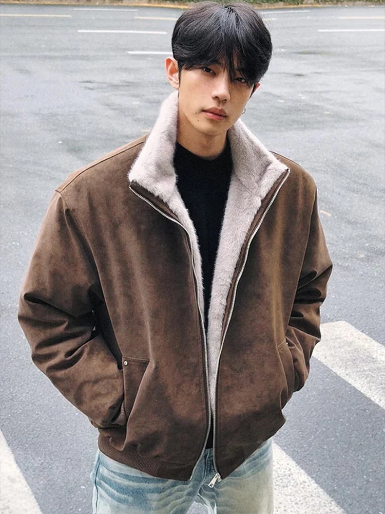 

Утепленная куртка с воротником из искусственного меха для мужчин и женщин, теплая хлопковая куртка, осенне-зимняя новинка, утяжеленная, модная, в городском стиле, с длинными рукавами