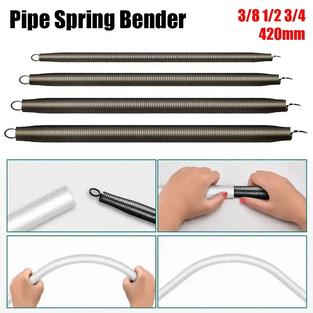 1Pcs 420mm PVC Pipe Spring Bender 12.4-26.4mm 3/8 1/2 3/4 Wire Pipe Bending Tool Square Steel Curve Spring Wire Tube Manual Tool