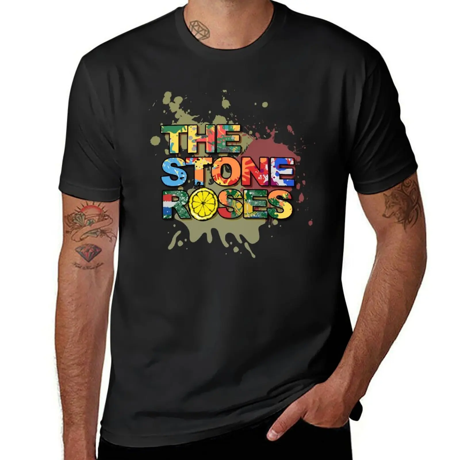 

The Stone Roses Madchester Paint Splatter Design T-Shirt anime clothes new edition mens graphic t-shirts funny