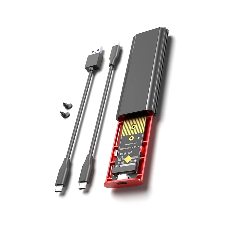 

Внешний корпус для SSD NVME M.2 на USB 3,1, внешний корпус для SSD M.2 Pcie Nvme M Key 2230/2242/2260/2280, бесплатный адаптер для инструмента