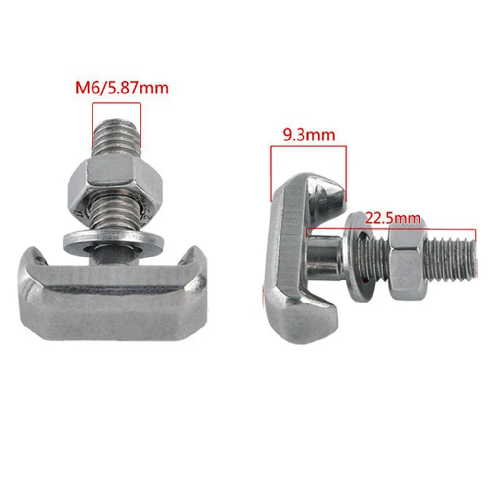 Durable T-Bolt Stainless Steel Battery Terminal Connectors Cable Screw Battery Connector Car Accessories