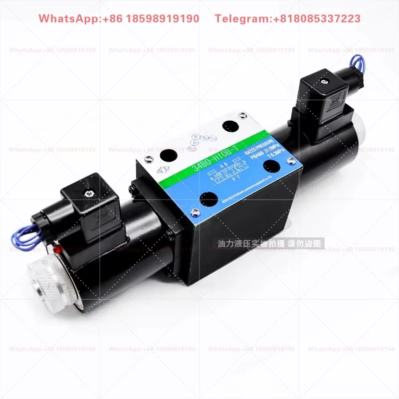 Double-ended Solenoid Hydraulic Directional Valve 34EO-H6B 34EM 34EY 34BM-H100B-T Industrial Hydraulic Part