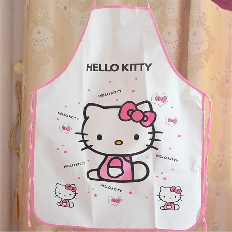 Sanrio Apron Hello Kitty Korean Fashion Kitchen Cute Waterproof Ladies Cartoon Simple Housework Cleaning Household