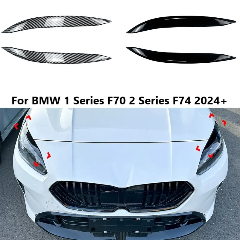 

Car Eyebrows Eyelids For BMW 1 Series F70 2 Series F74 2024+ Headlight Cover Trim Decorative Auto Body Kits Car Accessories