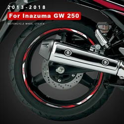 Motorcycle Wheel Sticker 17 Inch Rim Strip Tape for Suzuki Inazuma GW 250 GW250 Accessories Waterproof Wheel Decals