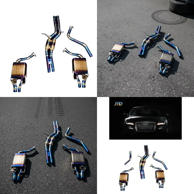 JTLD New High Quality Titanium Valvetronic Exhaust System Catback with 1 Year Warranty for AUDI RS7