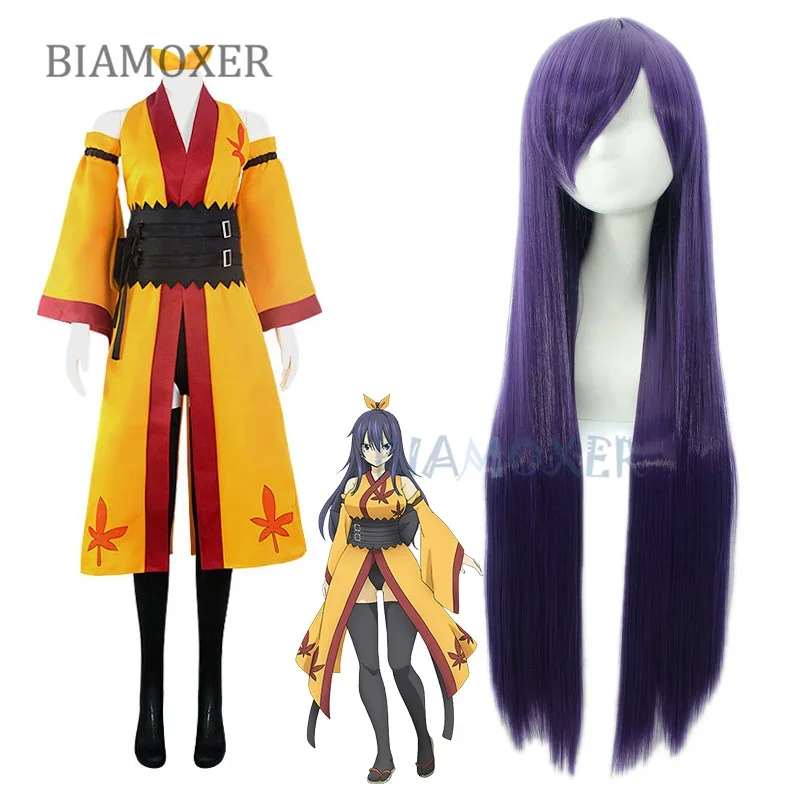 Homura Kougetsu Cosplay Wigs Anime Andens Zero Cosplay Costume Kimono Women's Uniform Halloween Christmas Carnival JS2026